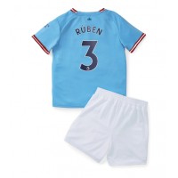 Manchester City Ruben Dias #3 Fotballklær Hjemmedraktsett Barn 2022-23 Kortermet (+ korte bukser)